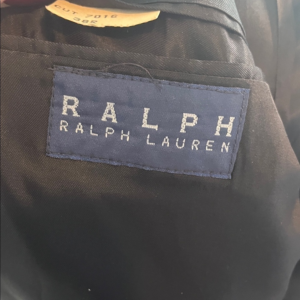 Ralph Ralph Lauren Vintage Men's Black Double-Breasted Pea Coat Size 38R - Picture 8 of 12